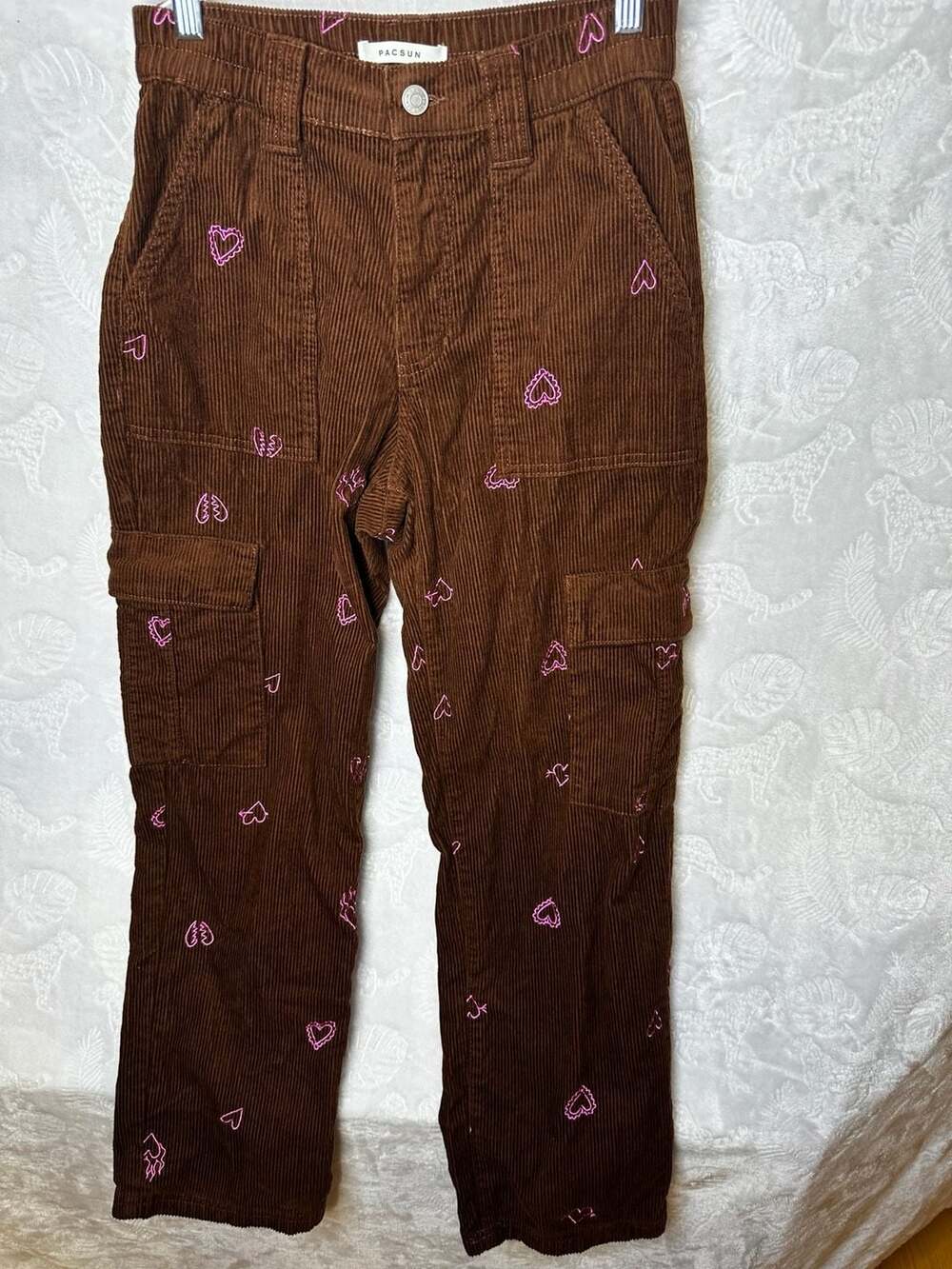PacSun Brown Corduroy Elastic Waist Cargo Pants Size S